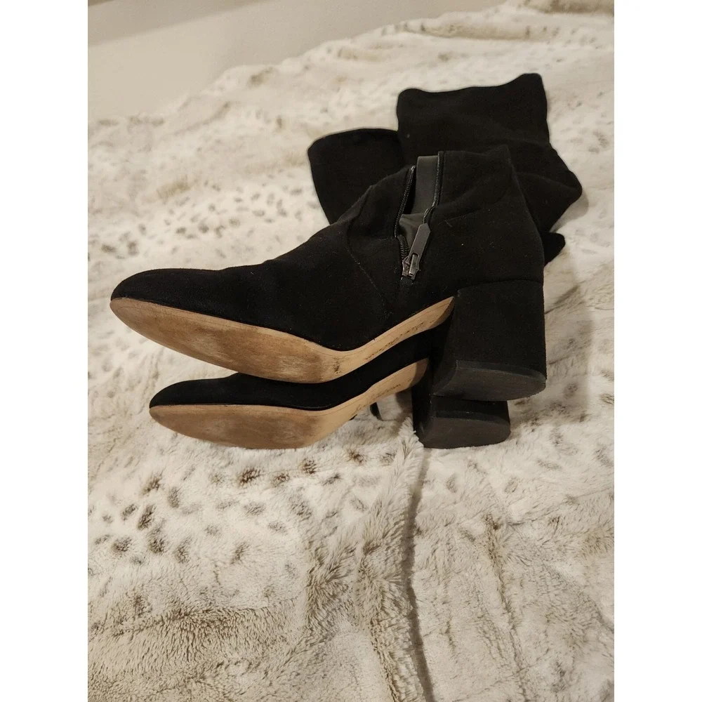 Sam Edelman Women's Cosette Over-The-Knee Boot Black Microsuede Stretch Size 9 M